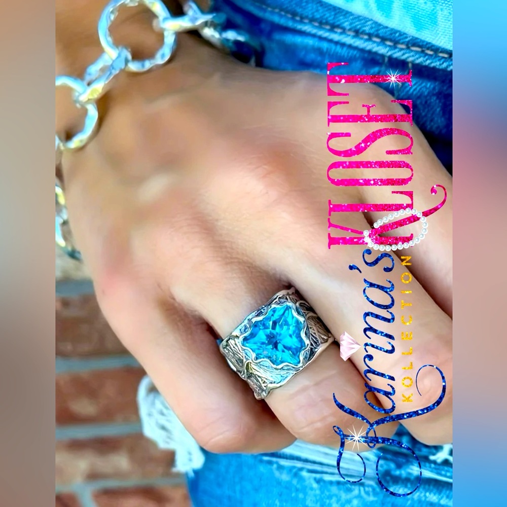 💎 Aquamarine Estate Vintage Ring 💎